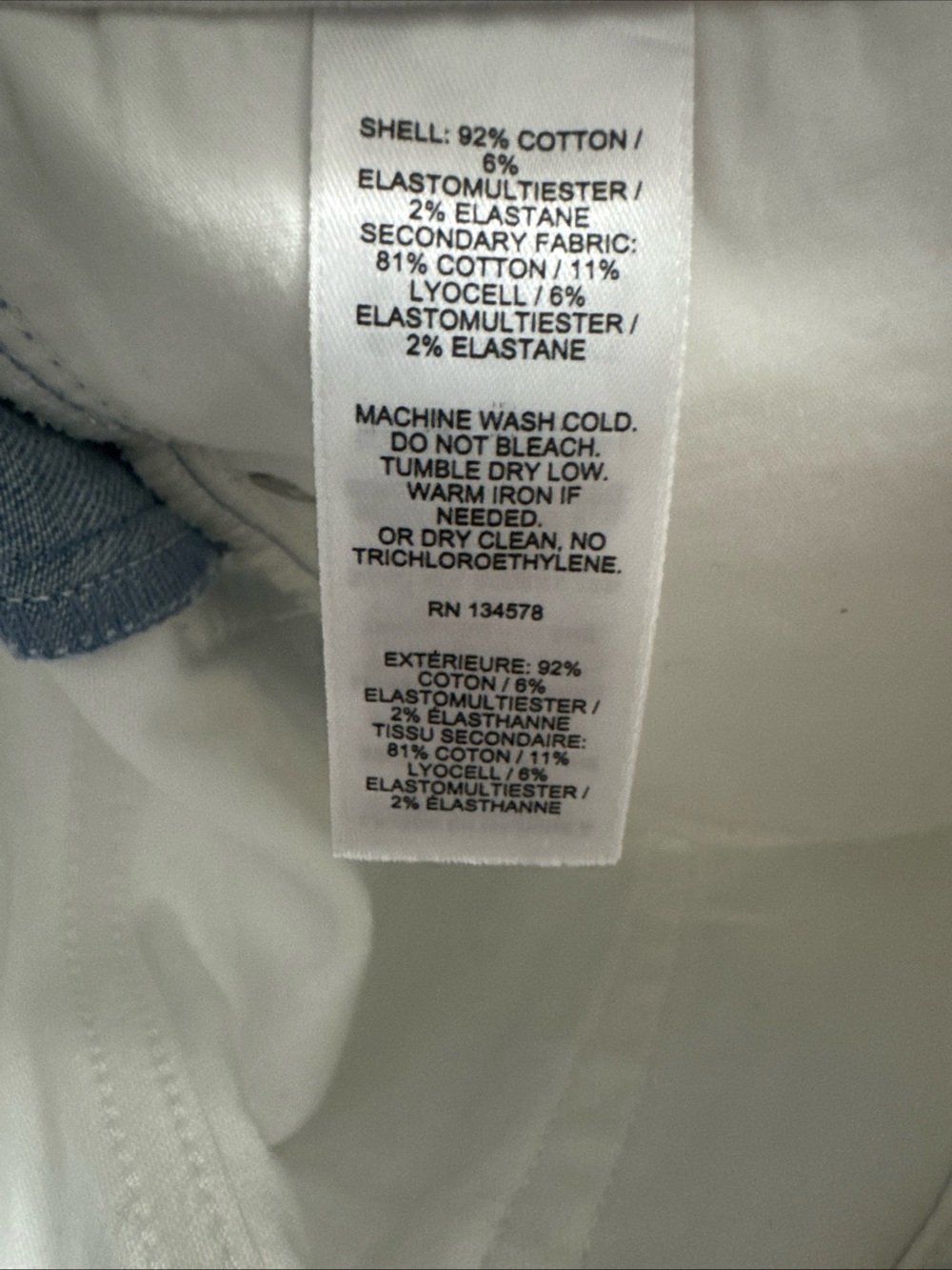 Vineyard Vines Women's White Denim Color Block Cutoff Shorts White Blue Size 29 - Picture 6 of 6